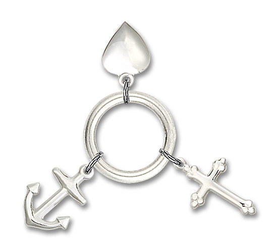 Faith, Hope and Charity Pendants - Sterling Silver 1 1/4 x 1 5/8 4158SS