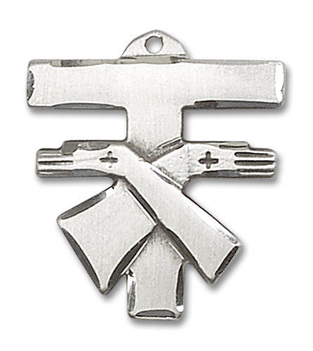 Franciscan Cross Pendant - Sterling Silver 1 3/8 x 1 1/4 6073SS