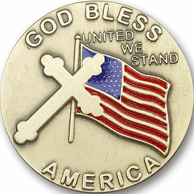 God Bless America Visor Clip - Gold Finish 1038VG