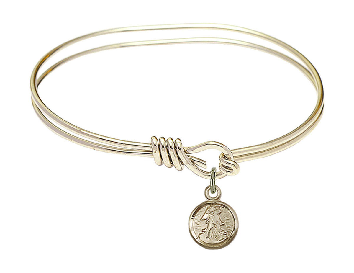 Guardian Angel Eye Hook Bangle Bracelet - Gold-Filled Charm 2340GF
