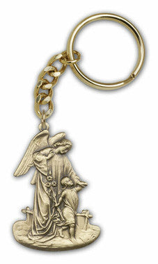 Guardian Angel Keychain - Gold Finish