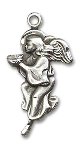 Guardian Angel Pendant - Sterling Silver 7/8 x 3/8 4260SS