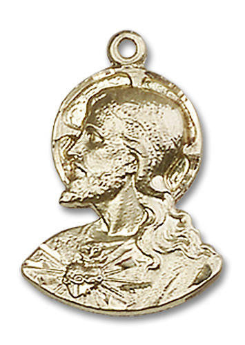 Head of Christ Pendant - 14kt Gold 3/4 x 1/2 4117