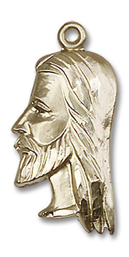 Head of Christ Pendant - 14kt Gold 7/8 x 3/8 4215