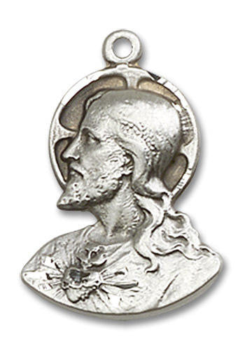 Head of Christ Pendant - Sterling Silver 3/4 x 1/2 4217SS