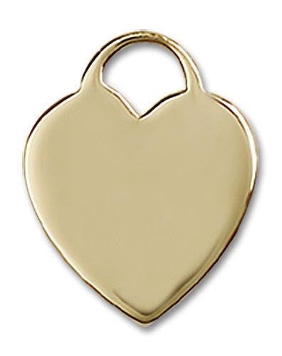 Heart Pendant - 14kt Gold 5/8 x 1/2 3400
