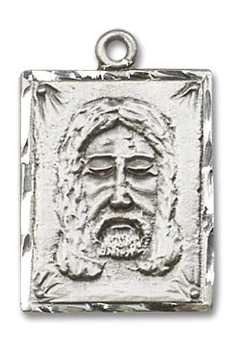 Holy Face Medal - Sterling Silver 1 x 5/8 Pendant 0075SS
