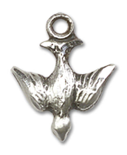 Holy Spirit Dove Pendant Charm - Sterling Silver 0208SS