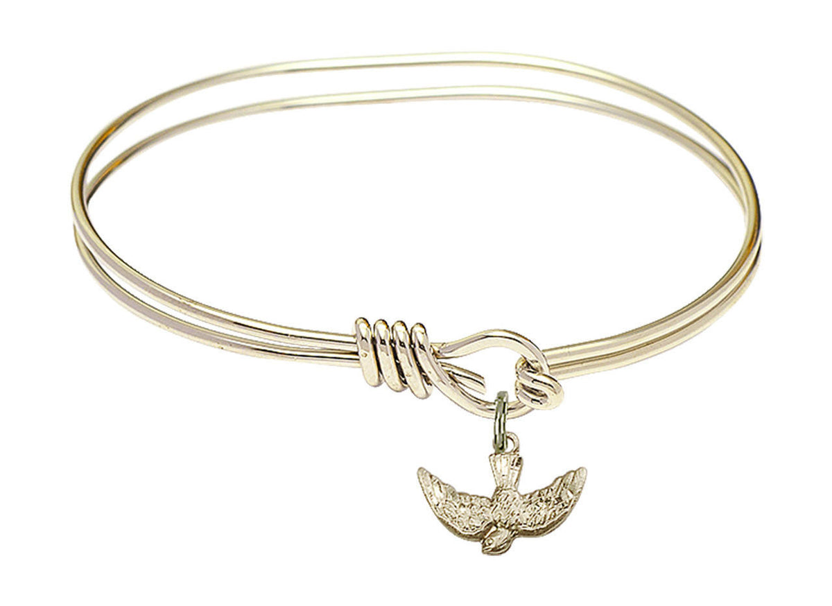 Holy Spirit Eye Hook Bangle Bracelet - Gold-Filled Charm 5911GF