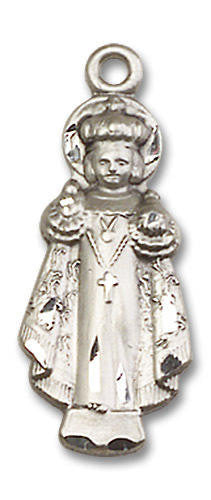 Infant of Prague Figurine Pendant - Sterling Silver 1 x 3/8 0824SS
