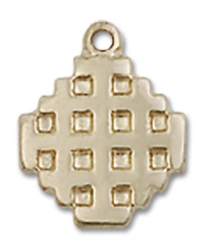 Jerusalem Cross Pendant Charm - 14kt Gold 4118