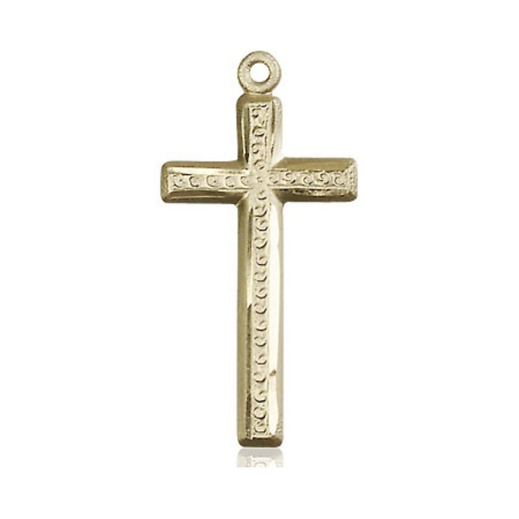 Large Cross Pendant - 14kt Gold 1 1/8 x 1/2 6017