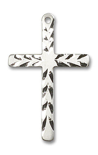 Large Cross Pendant - Sterling Silver 1 1/8 x 3/4 5677SS