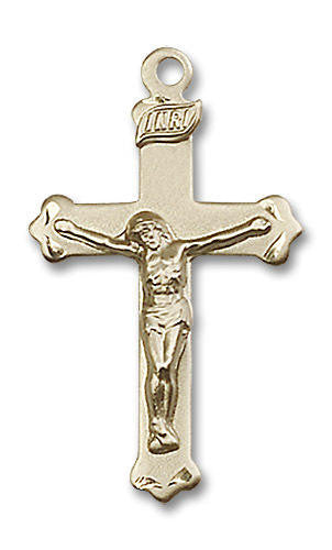 Large Crucifix Pendant - 14kt Gold 1 1/8 x 5/8 0651