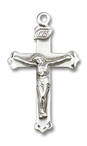 Large Crucifix Pendant - Sterling Silver 1 1/8 x 5/8 0651SS