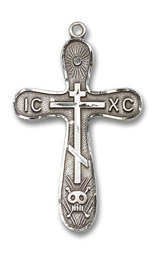 Large Golgotha Cross Pendant - Sterling Silver 1 1/4 x 3/4 0263SS