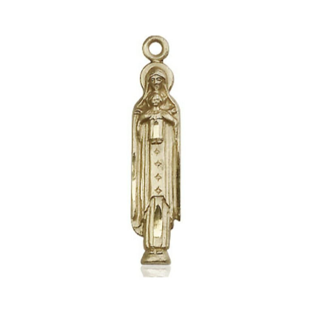 Large Madonna and Child Pendant - 14kt Gold 1 x 1/8 5939