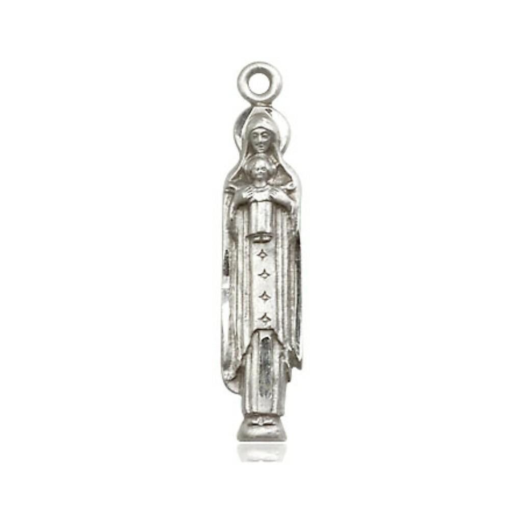 Large Madonna and Child Pendant - Sterling Silver 1 x 1/8 5939SS