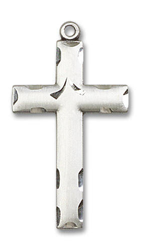 Large Simple Cross Pendant - Sterling Silver 1 1/8 x 5/8 0624YSS