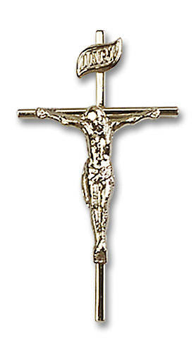 Large Thin Crucifix Pendant - 14kt Gold 1 x 1/2 1535