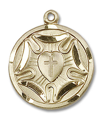 Lutheran Medal - 14kt Gold 3/4 x 5/8 Pendant 4235