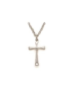 Maltese Cross Necklace - Sterling Silver Pendant on 16 Stainless Chain SX0330SH