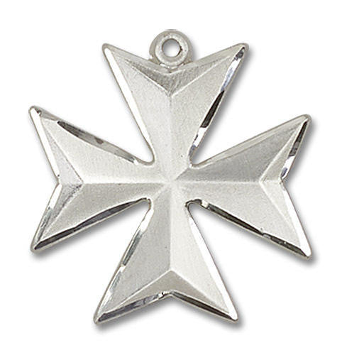 Maltese Cross Pendant - Sterling Silver 7/8 x 7/8 5994SS-CV