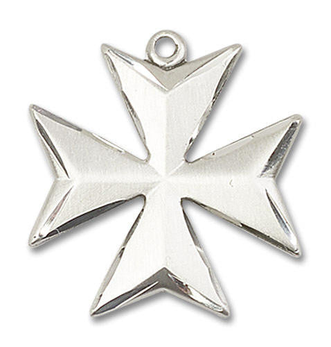 Maltese Cross Pendant - Sterling Silver 7/8 x 7/8 5994SS-CX