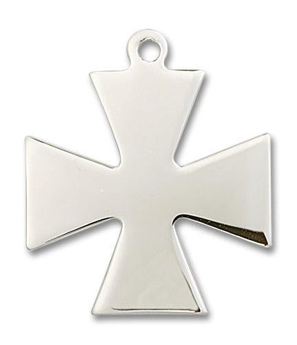 Maltese Large Cross Pendant - Sterling Silver 1 1/8 x 1 2043SS
