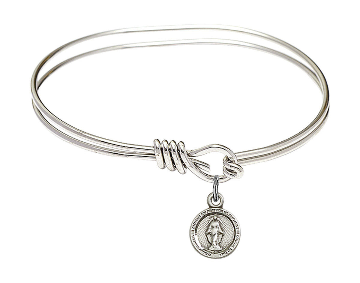 Miraculous Eye Hook Bangle Bracelet - Sterling Silver Charm 2342SS