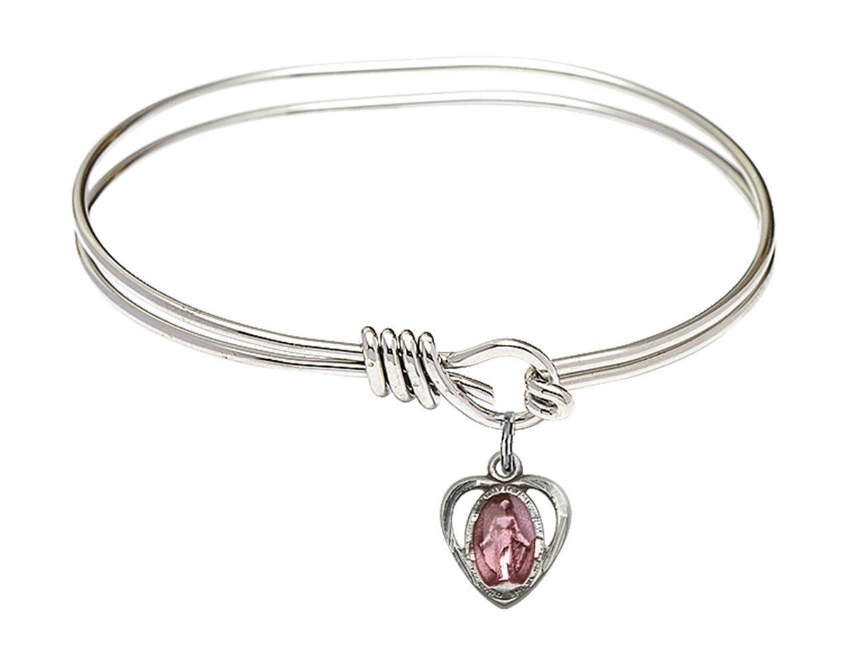 Miraculous Eye Hook Bangle Bracelet - Sterling Silver Charm 5401EPSS