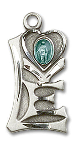 Miraculous Love Pendant - Sterling Silver 3/4 x 3/8 5901SS