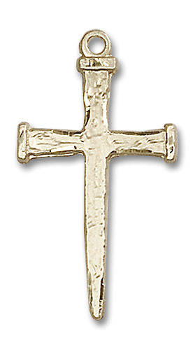 Nail Large Cross Pendant - 14kt Gold 1 1/8 x 5/8 0085
