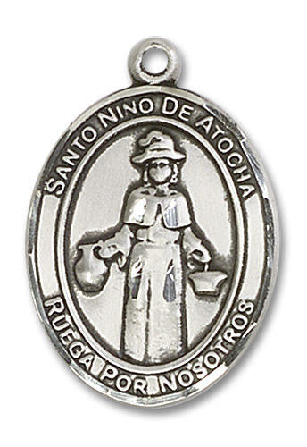Nino De Atocha Medal - Sterling Silver Oval Pendant 2 Sizes