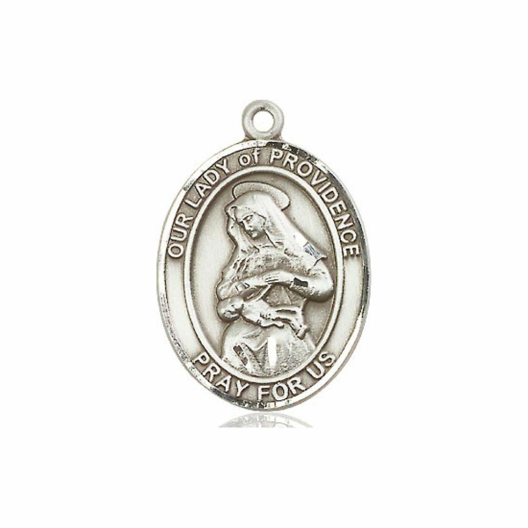 Our Lady of Providence Medal - Sterling Silver Oval Pendant 3 Sizes
