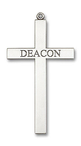 Oversized Deacon Cross Pendant - Sterling Silver 2 5/8 x 1 3/8 5953SS