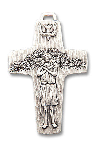 Pope Francis Cross Pendant - Sterling Silver 3 Sizes