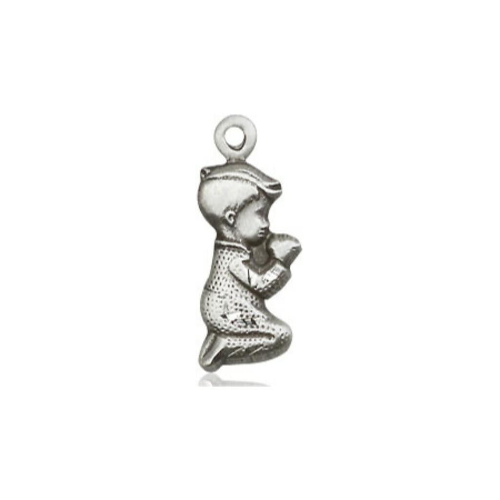 Praying Boy Pendant - Sterling Silver 3/4 x 1/4 4263SS