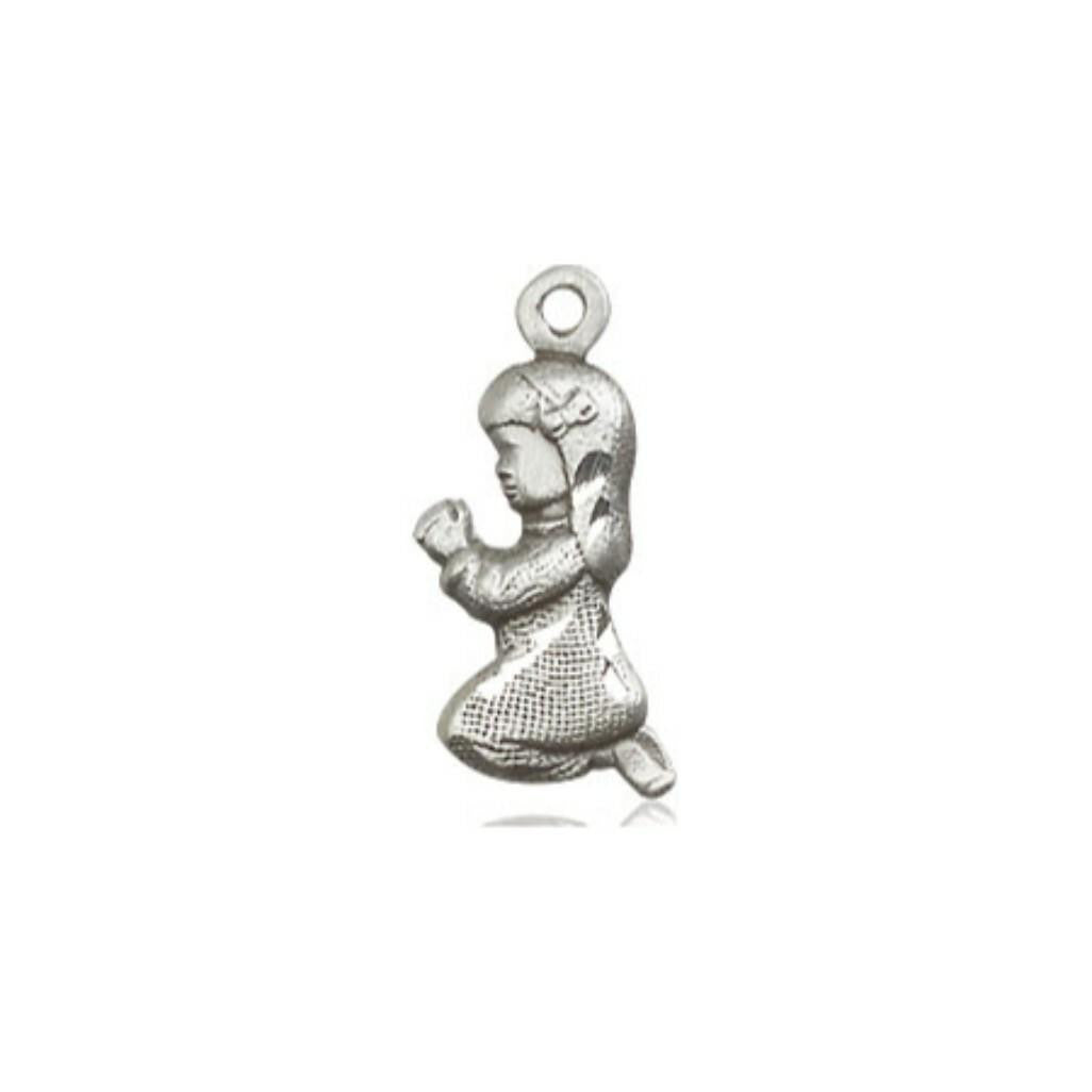 Praying Girl Pendant - Sterling Silver 5/8 x 1/4 4262SS