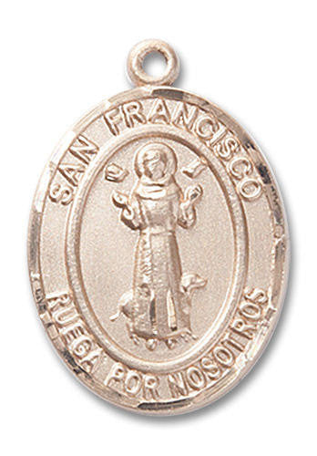 San Francisco Medal - 14kt Gold Oval Pendant 2 Sizes