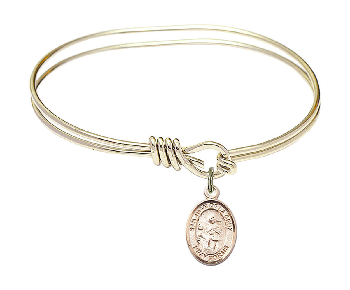 San Juan De La Cruz Eye Hook Bangle Bracelet - Gold-Filled Charm 9232GF