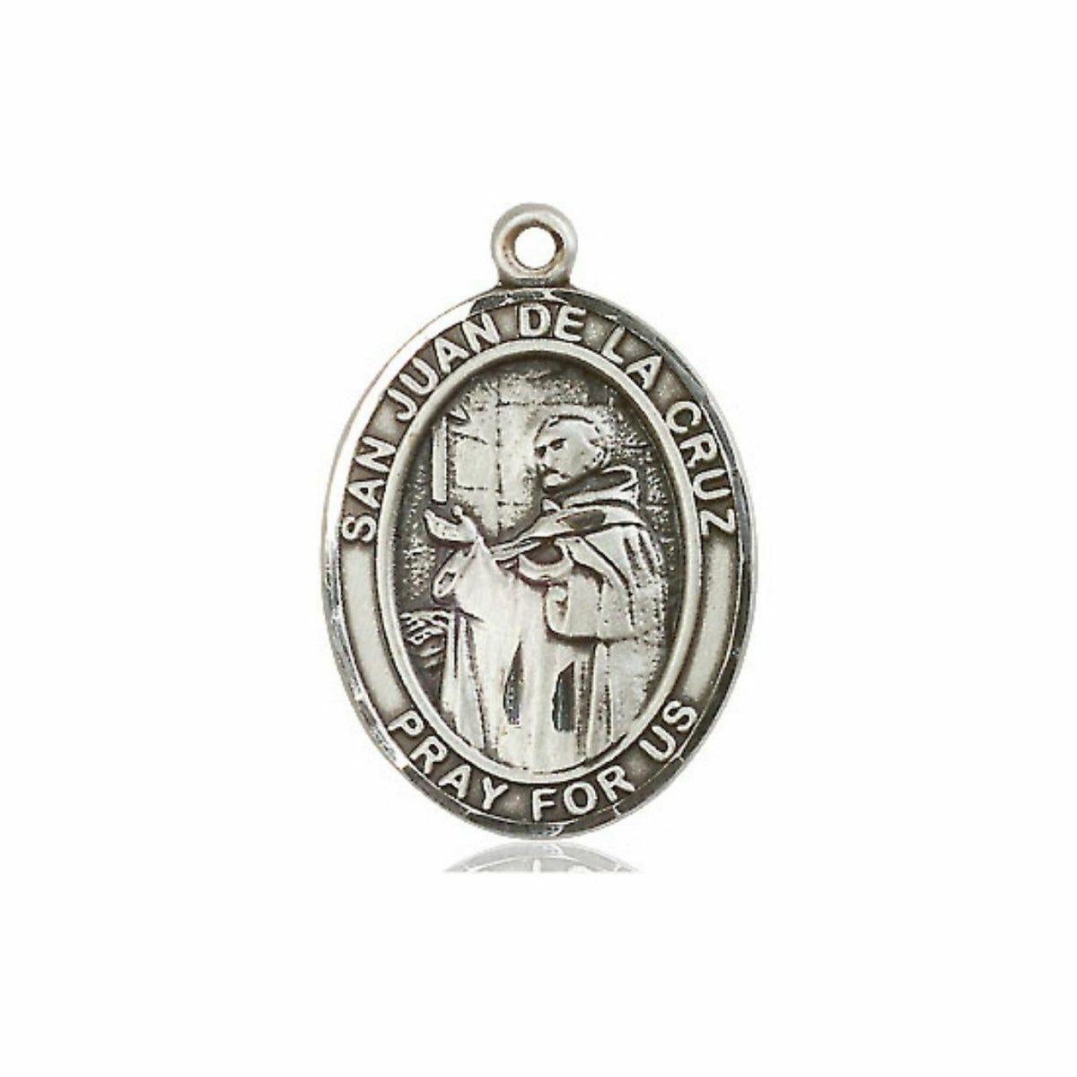 San Juan De La Cruz Medal - Sterling Silver Oval Pendant 3 Sizes