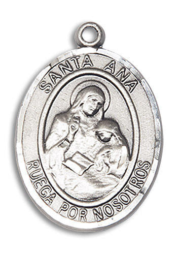 Santa Ana Medal - Sterling Silver Oval Pendant 2 Sizes