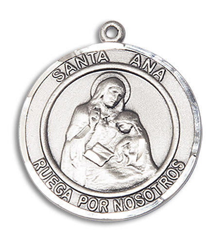 Santa Ana Medal - Sterling Silver Round Pendant 2 Sizes