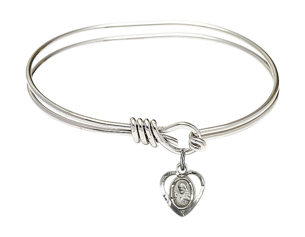 Scapular Eye Hook Bangle Bracelet - Sterling Silver Charm 5402SS
