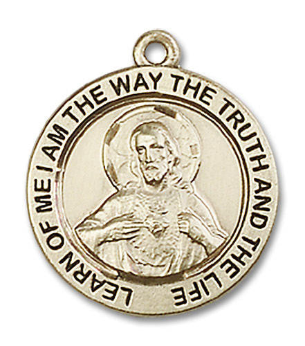 Scapular Medal - 14kt Gold 3/4 x 3/4 Pendant 4058