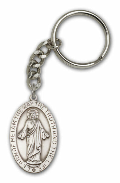 Scapular Medal Keychain - Silver Finish