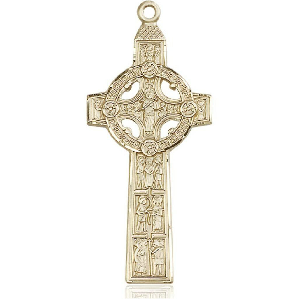 Scriptures Cross Pendant - 14kt Gold 3/4 x 3/4 0255