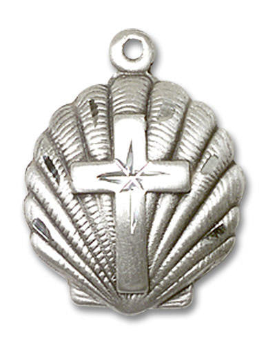 Shell Cross Pendant - Sterling Silver 3/4 x 5/8 1252SS