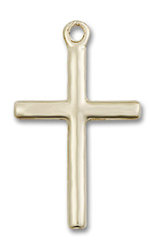 Simple Cross Pendant - 14kt Gold 3/4 x 1/2 0017Y